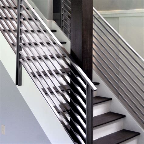 railing inside house metal minimalist|stainless steel stair railing ideas.